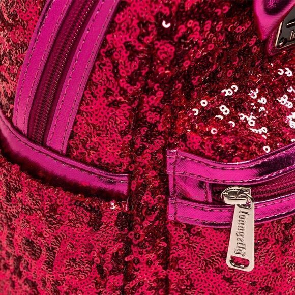 Loungefly Disney Minnie Mouse Magenta Sequin Mini Backpack